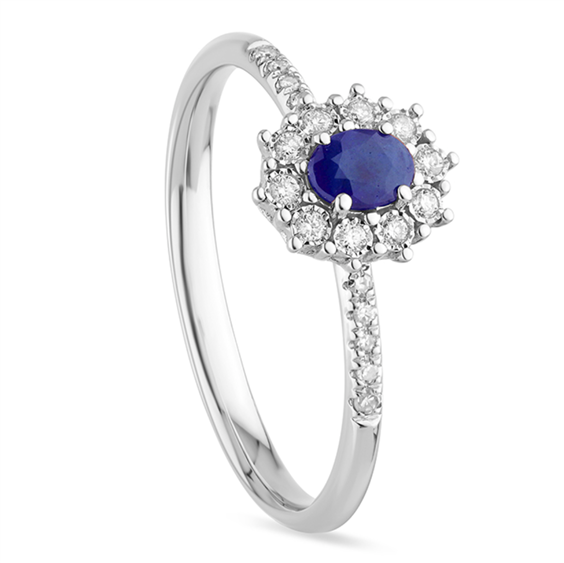 Anello Bliss Donna BL CHARLESTON in Oro bianco Zaffiro blu 0.22 Ct 20115638 - 20115638